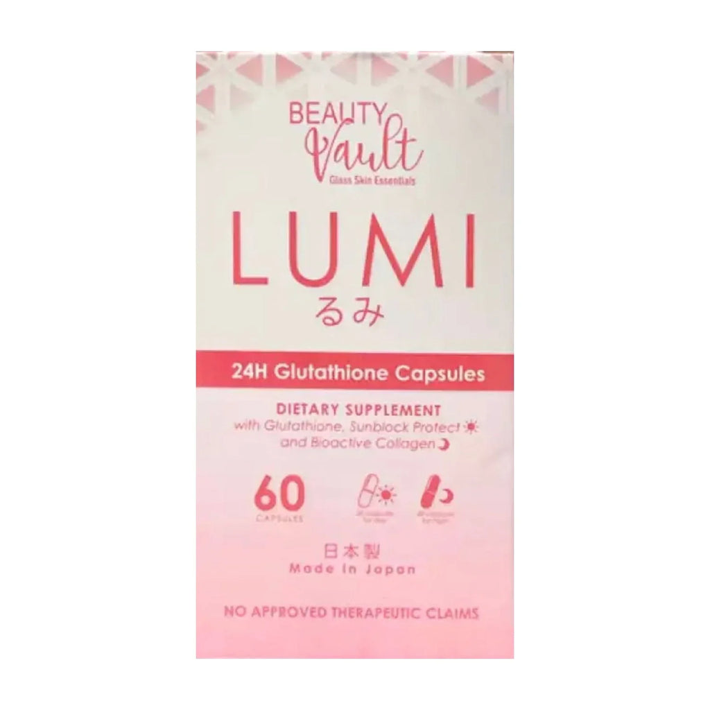 Beauty Vault LUMI 24H Glutathione Capsules – 60 Capsules (Day &amp; Night Formula)