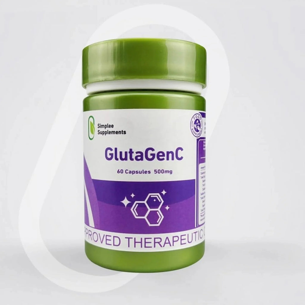 Simplee Supplements GlutaGenC – 500mg Skin Brightening &amp; Antioxidant Capsules (60 Capsules)