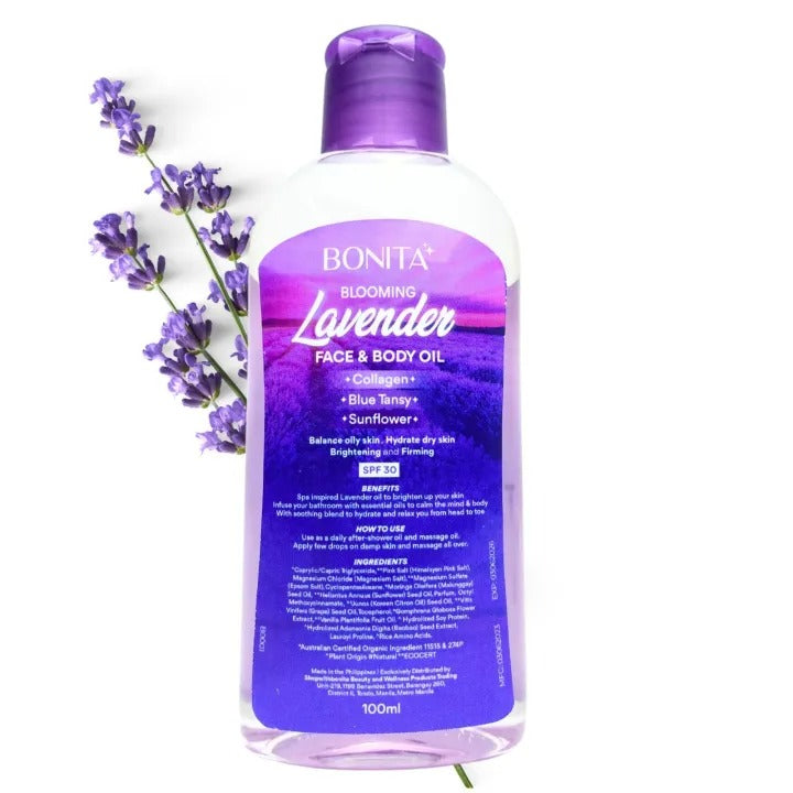 Bonita Lavender Oil SPF30 – Soothing Body Oil(100ml)