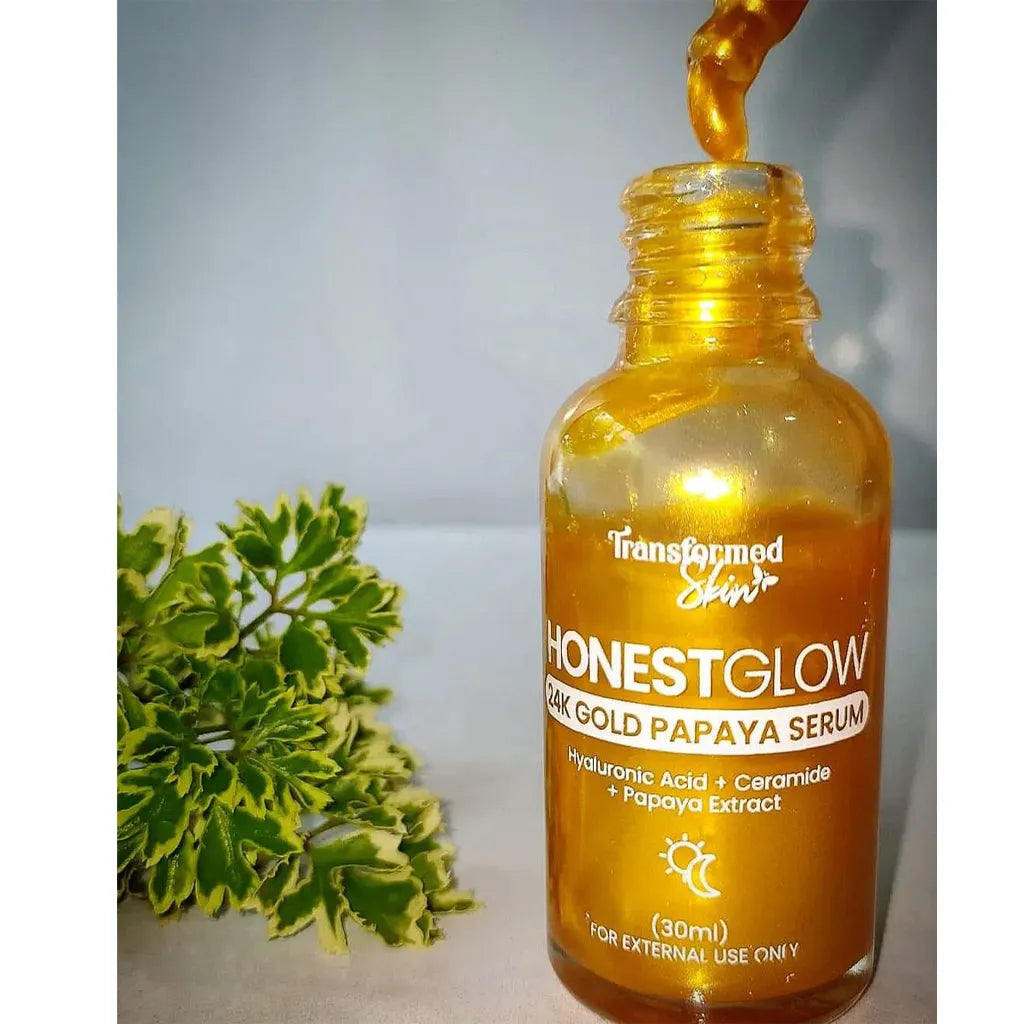 Honest Glow 24K Gold Papaya Serum – 30ml