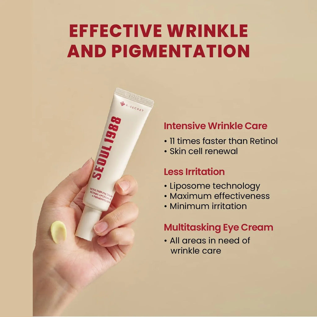 K-SECRET SEOUL 1988 Eye Cream – Retinal Liposome 4% + Fermented Bean – 30ml