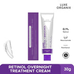 Luxe Organix Retinol + Bakuchiol Overnight Cream – 30g