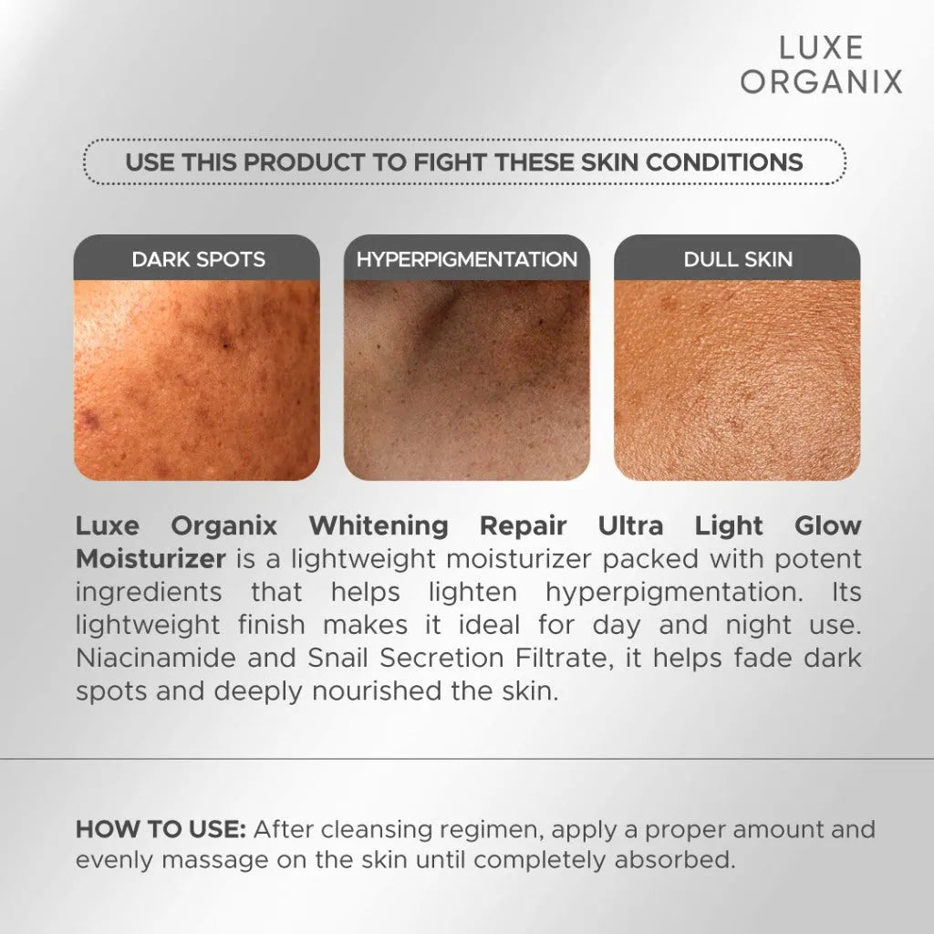 Luxe Organix Whitening Repair Ultra Light Glow Moisturizer – 80ml