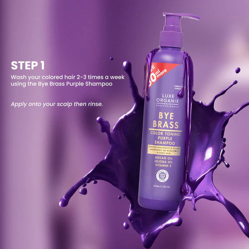Luxe Organix Bye Brass Color Toning Purple Treatment – 270ml