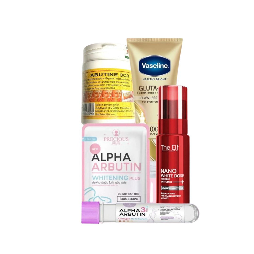 Combo-8 (Abutine, Vaseline, ELF Nano, Alpha Arbutine capsule, alpha arbutin ampule)