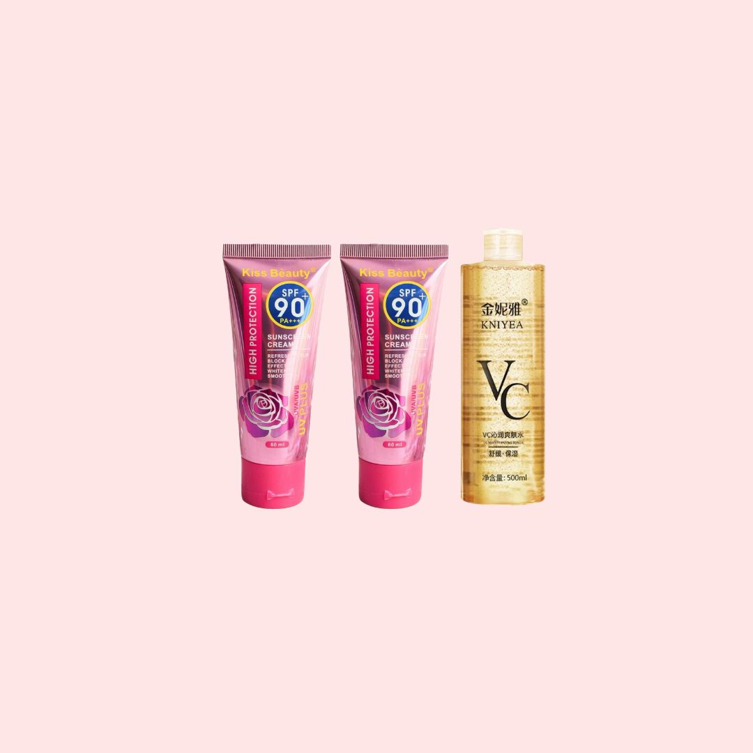 Combo 3  (2 Kss Beauty Sunscreen+ 1 VC Toner)