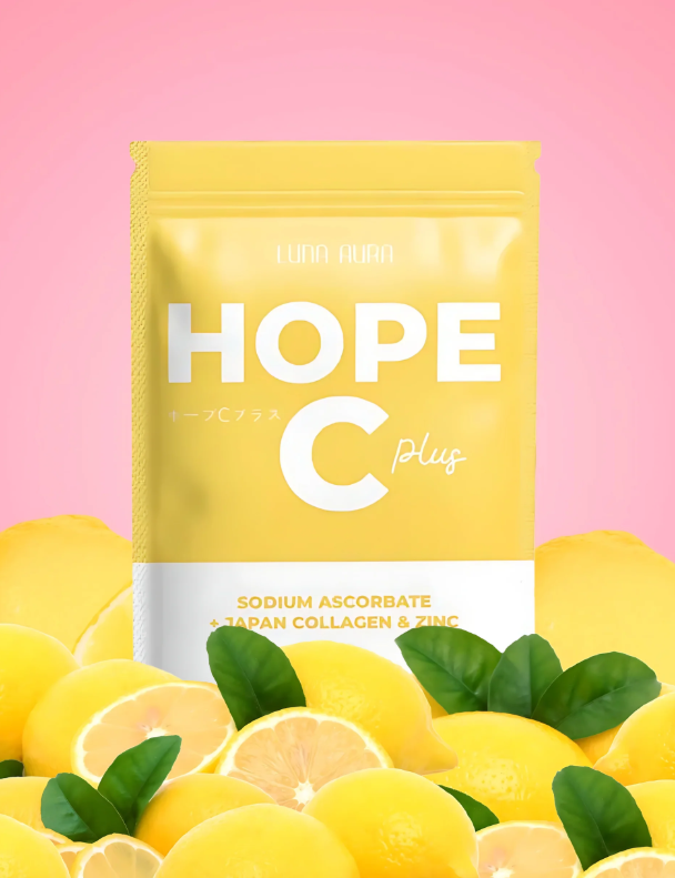 Luna Aura Hope C Plus – Sodium Ascorbate + Japan Collagen & Zinc (30 Capsules)