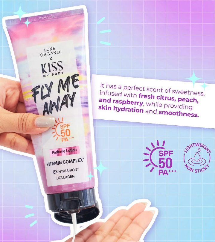 Luxe Organix X Kiss My Body Fly Me Away Perfume Lotion – 200g