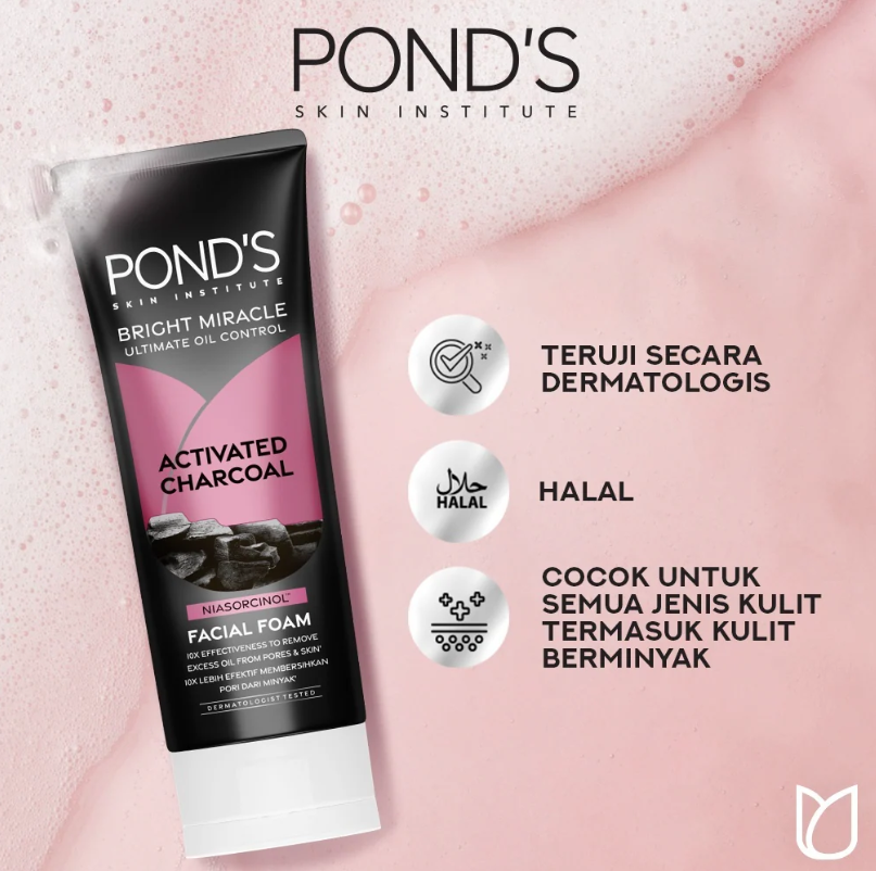 Ponds Ultimate Oil Control Activated Charcoal Facial Foam - 100g
