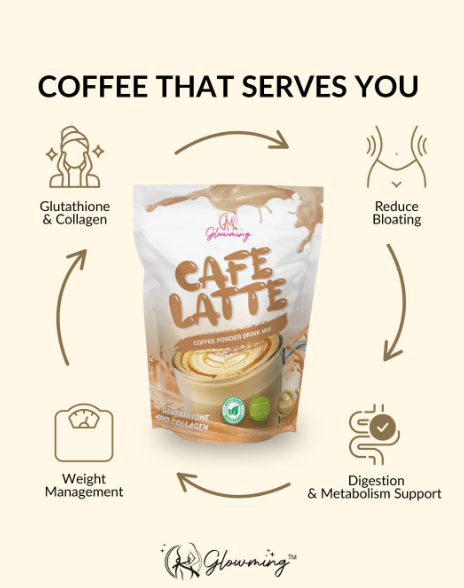 Glowming Health &amp; Beauty Drink – Cafe Latte 20gx 10 sachet, 200g