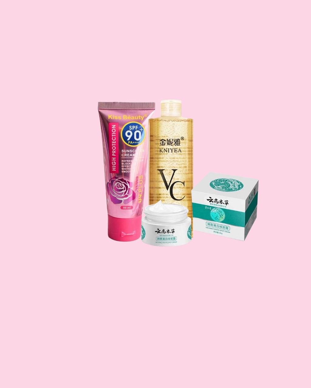 Combo-1  (VC Toner, Kiss Beauty Sunscreen, Dr. Hancy Cream)
