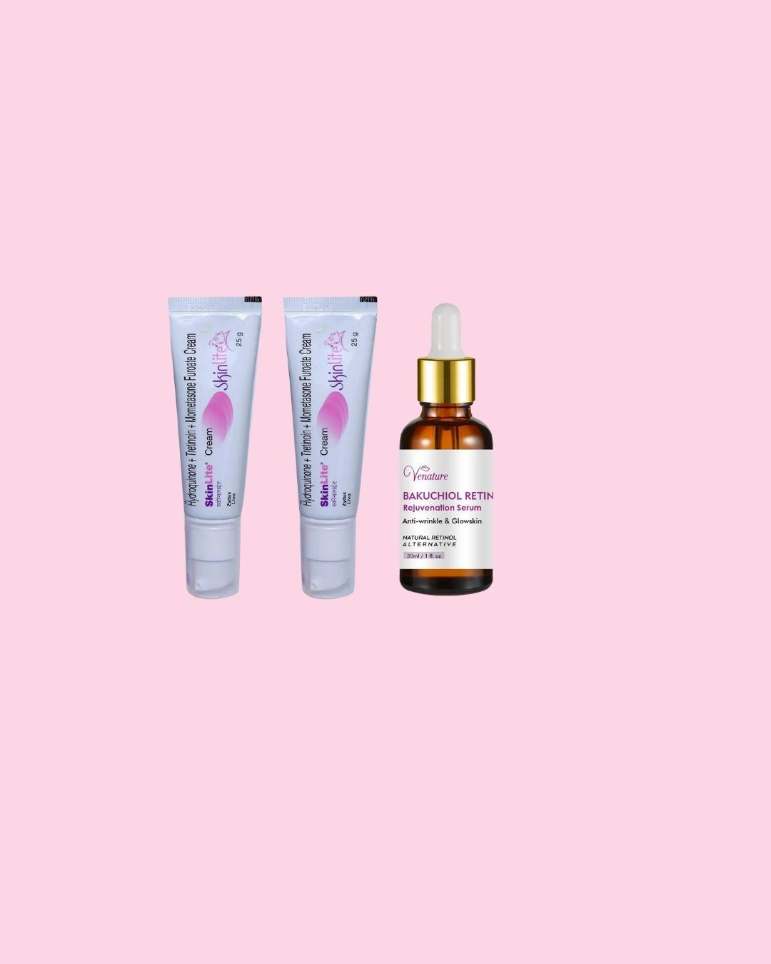 2 Skinlite cream+ Bakuchiol retinol serum