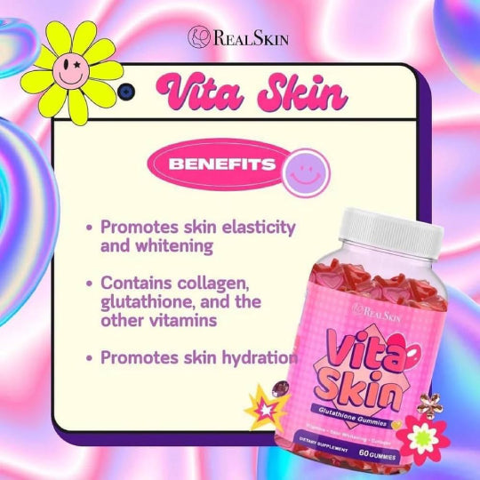 Real Skin Vita Skin Glutathione Vitamin Gummies