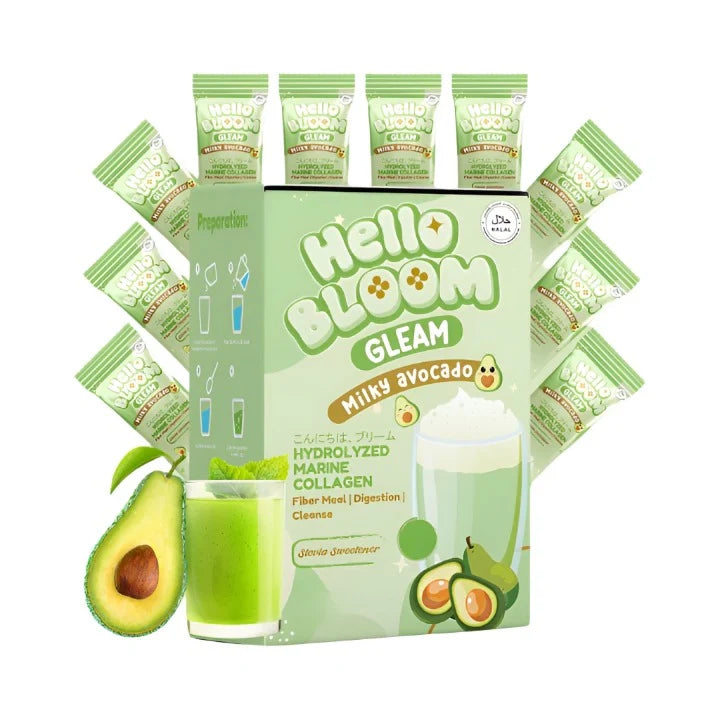 Hello Bloom Gleam Milky Avocado Collagen Beauty Supplement - 180g