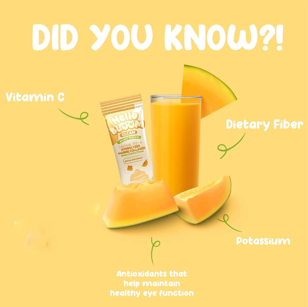 Hello Bloom Gleam Milky Melon Collagen Beauty Supplement - 180g