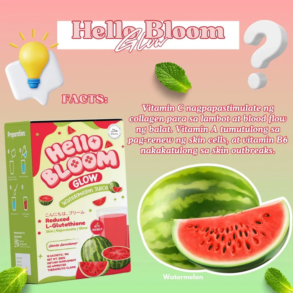 Hello Bloom Glow Watermelon Juice - 180g