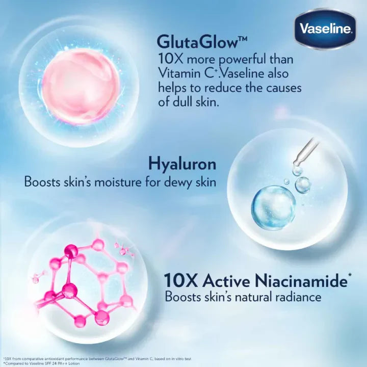 Vaseline Gluta-Hya Serum Burst UV Lotion Flawless Glow – 330ml