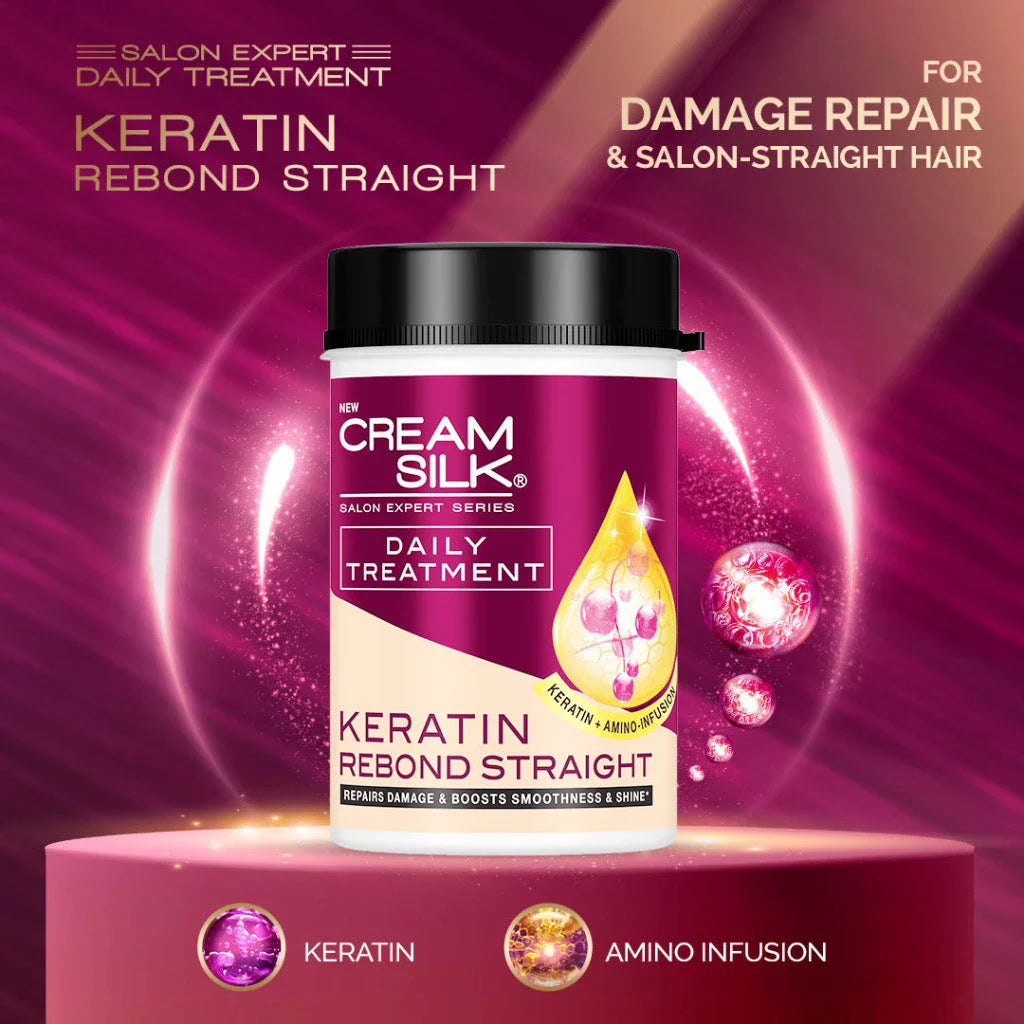 Cream Silk Daily Treatment Keratin Rebond Straight – 650ml