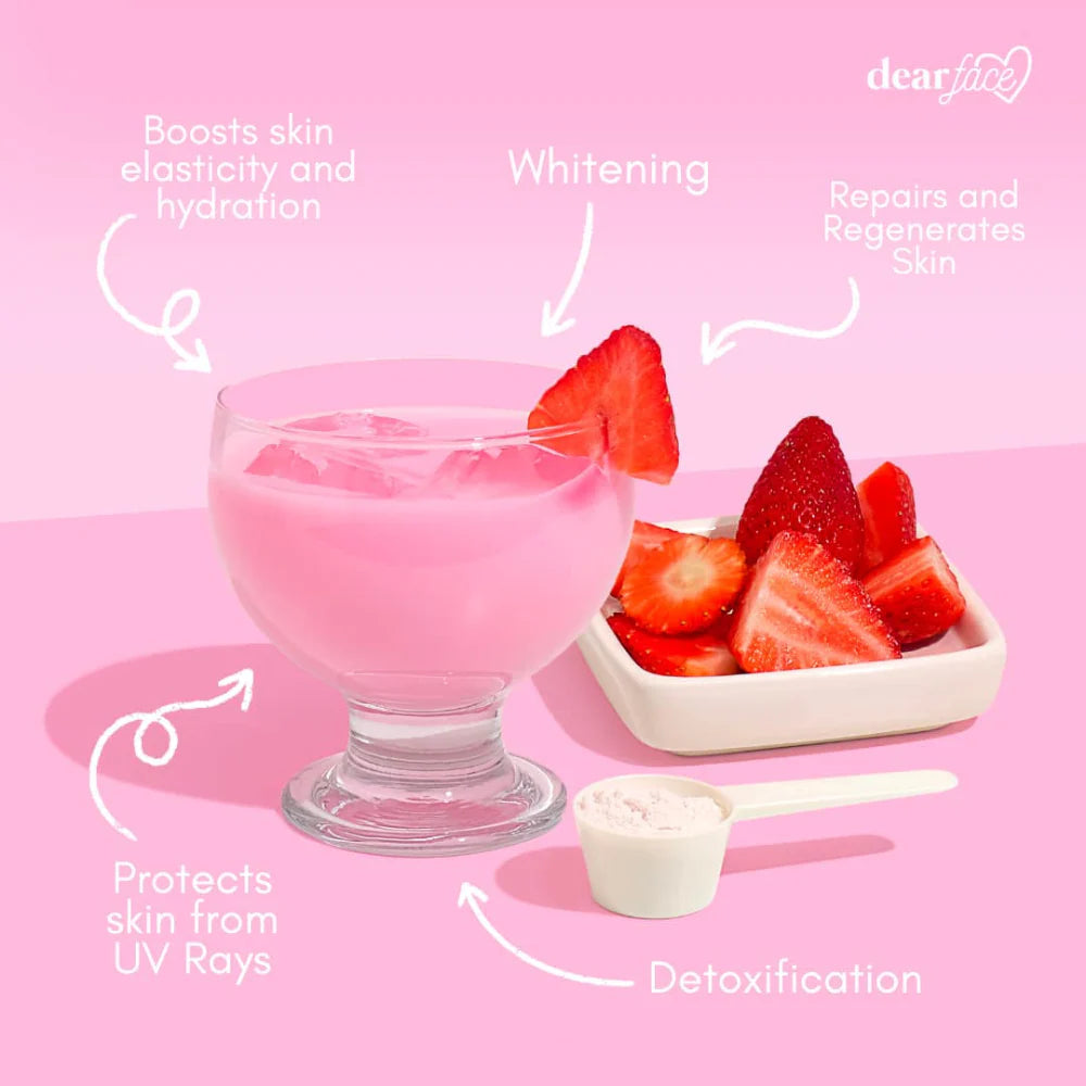 Dear Face Beauty Milk Premium Japanese Strawberry Drink – 180g