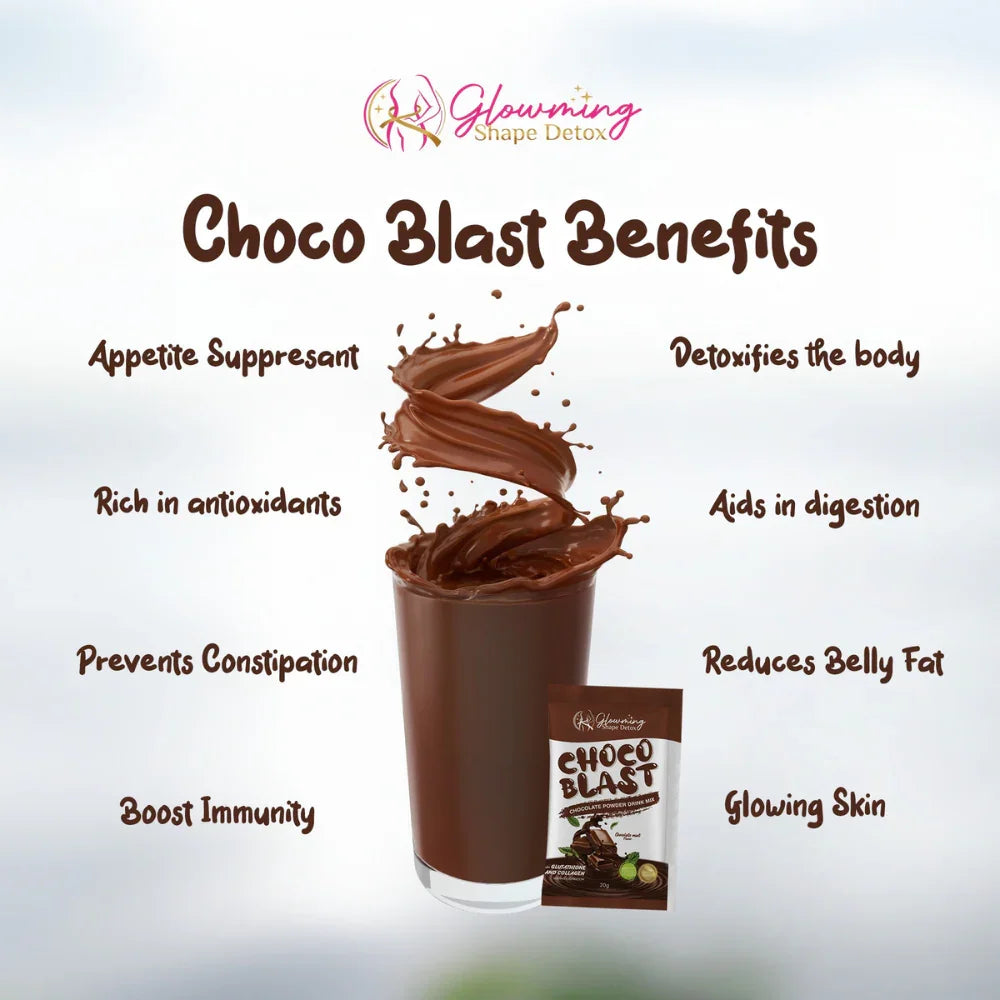 Glowing Shape Choco Blast Chocolate Powder Drink Mix – 200g (10 Sachets x 20g)