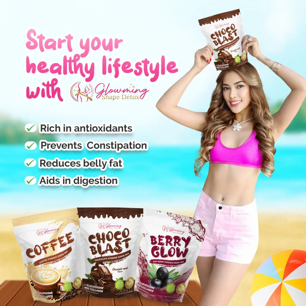 Glowing Shape Choco Blast Chocolate Powder Drink Mix – 200g (10 Sachets x 20g)