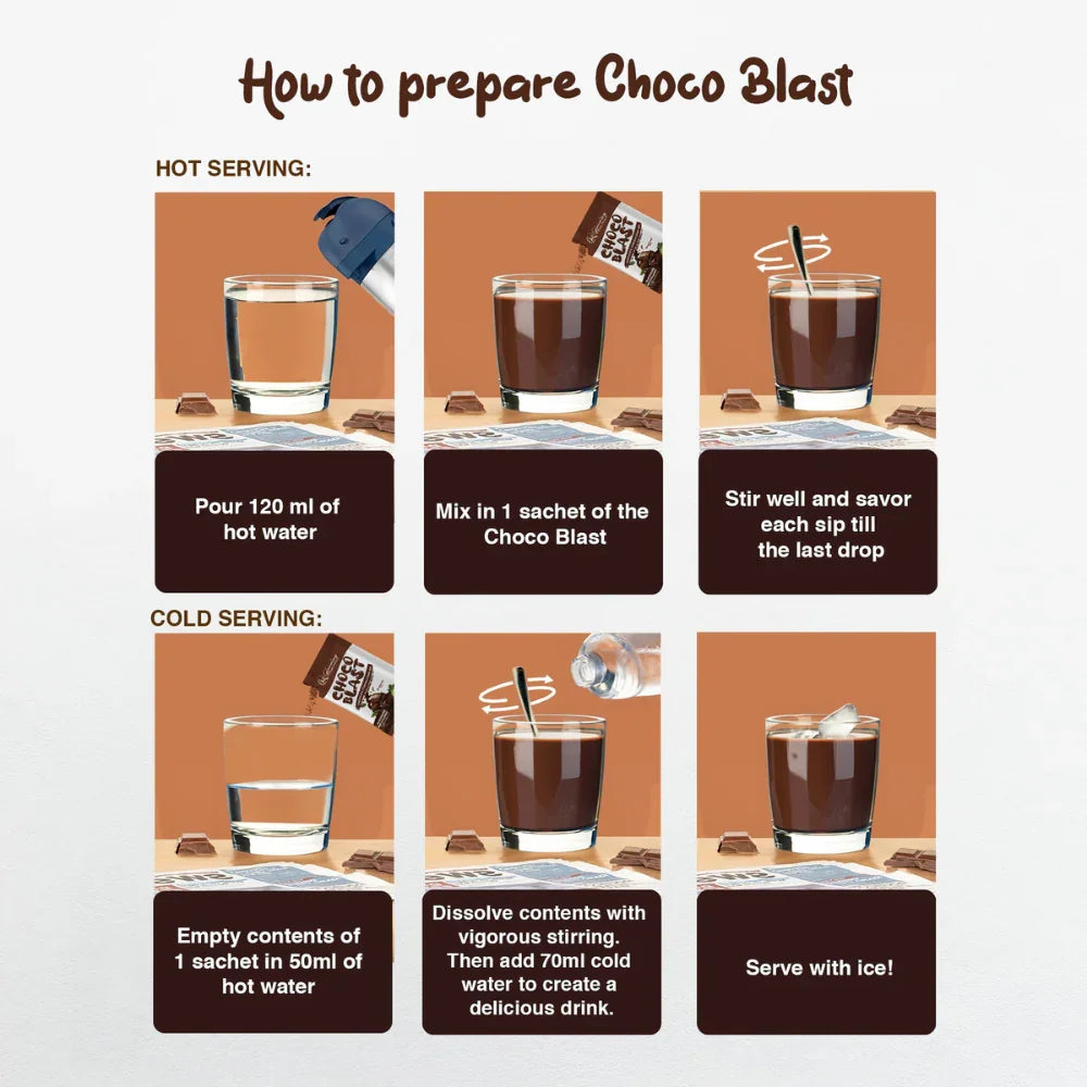 Glowing Shape Choco Blast Chocolate Powder Drink Mix – 200g (10 Sachets x 20g)