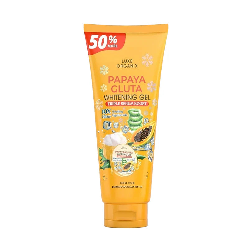 Luxe Organix Papaya Gluta Whitening Gel Triple Serum Boost 300ml
