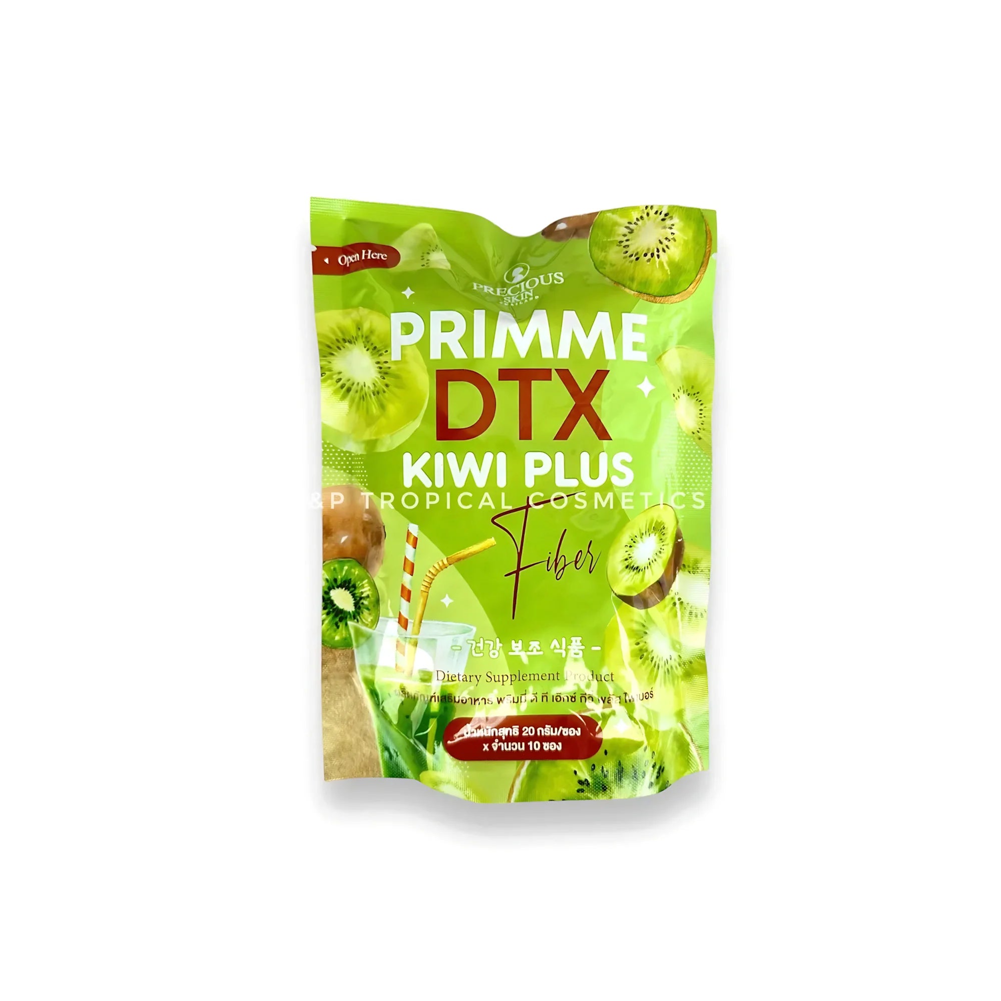 Precious Skin Primme DTX Kiwi Plus Fiber – 20g × 10 Sachets