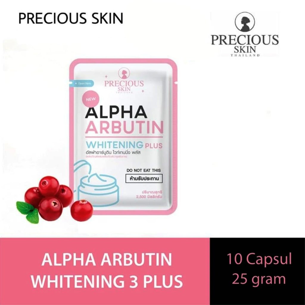 Precious Skin Alpha Arbutin Whitening 3 Plus Capsules – 2.5g × 10 Cap