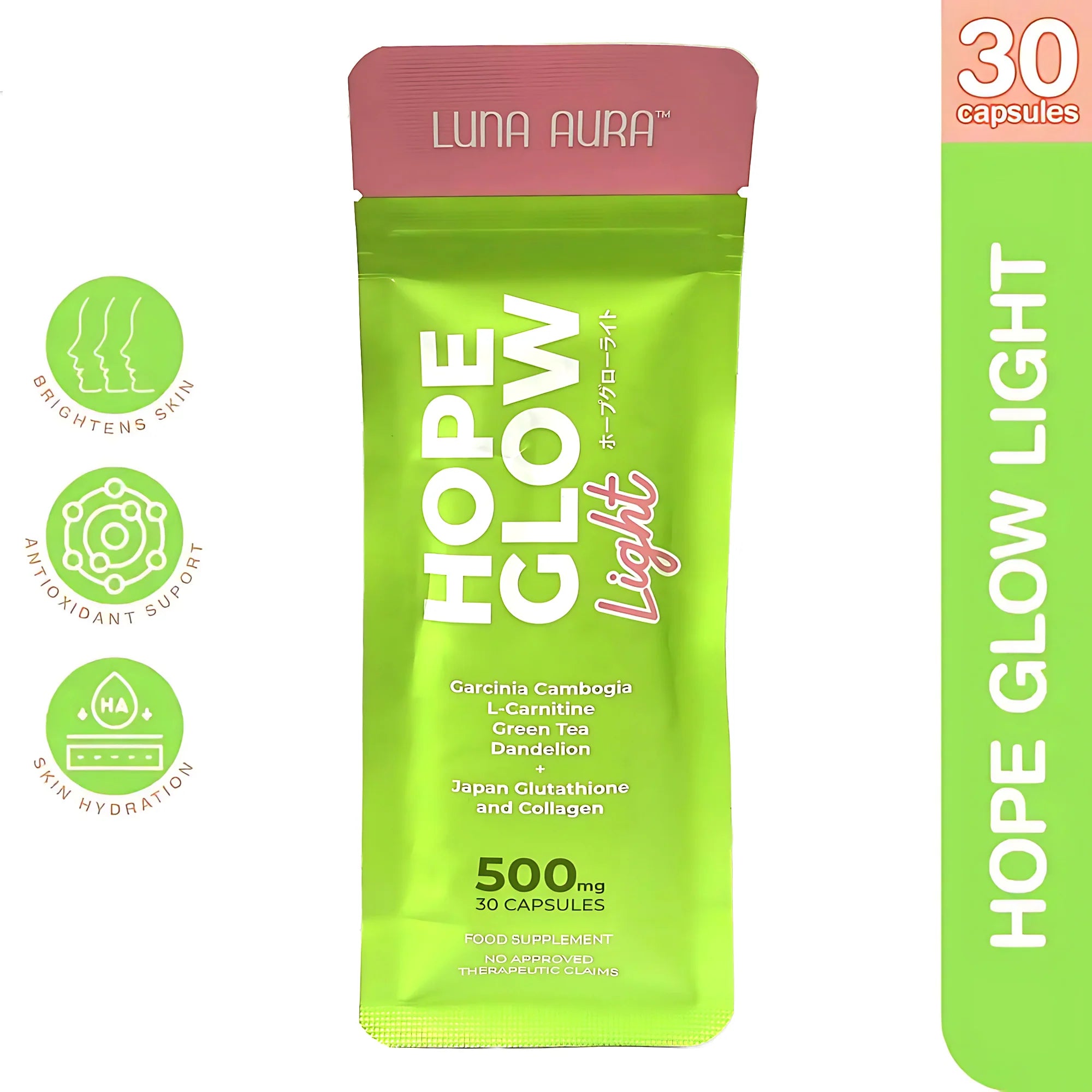 Luna Aura Hope Glow Light – 500mg (30 Capsules)