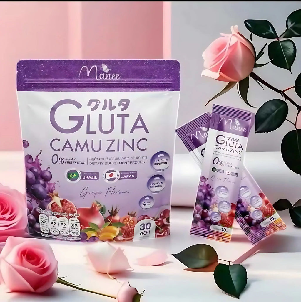 Manee Gluta Camu Zinc – Grape Flavour (30 Sachets)