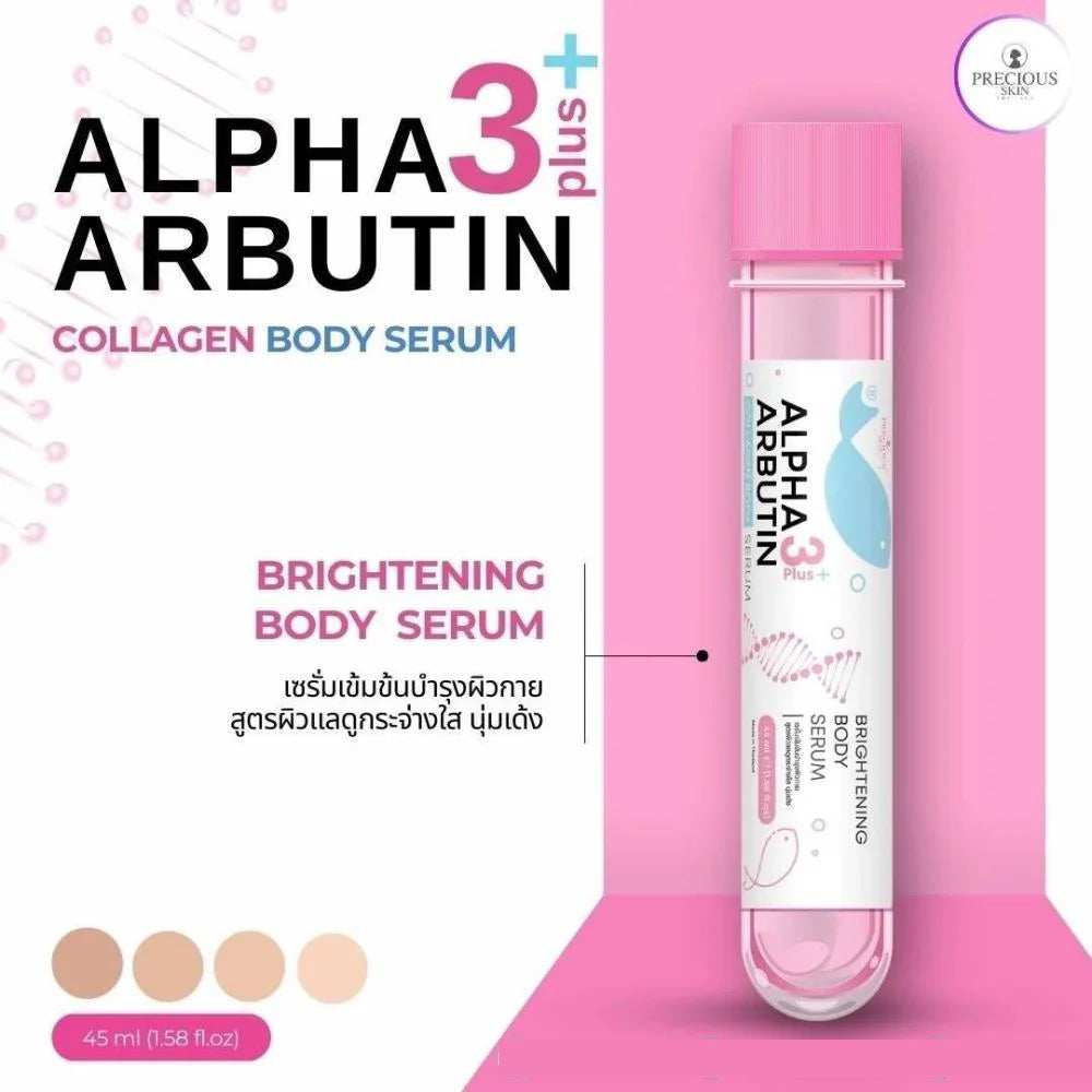 Precious Skin Alpha Arbutin 3 Plus Collagen Brightening Body Serum 45ml – Pink