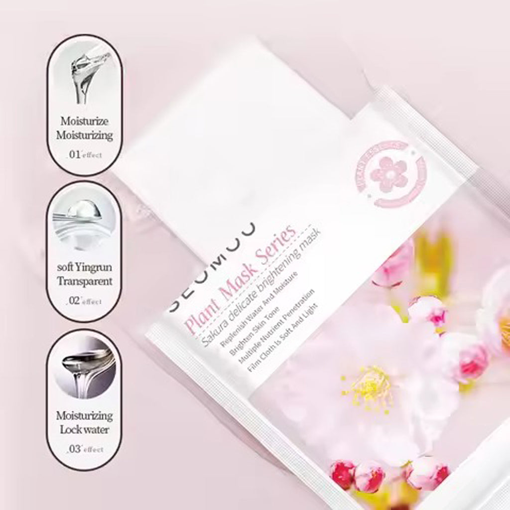 SEOMOU Sakura Delicate Brightening Korean Sheet Mask – 25g