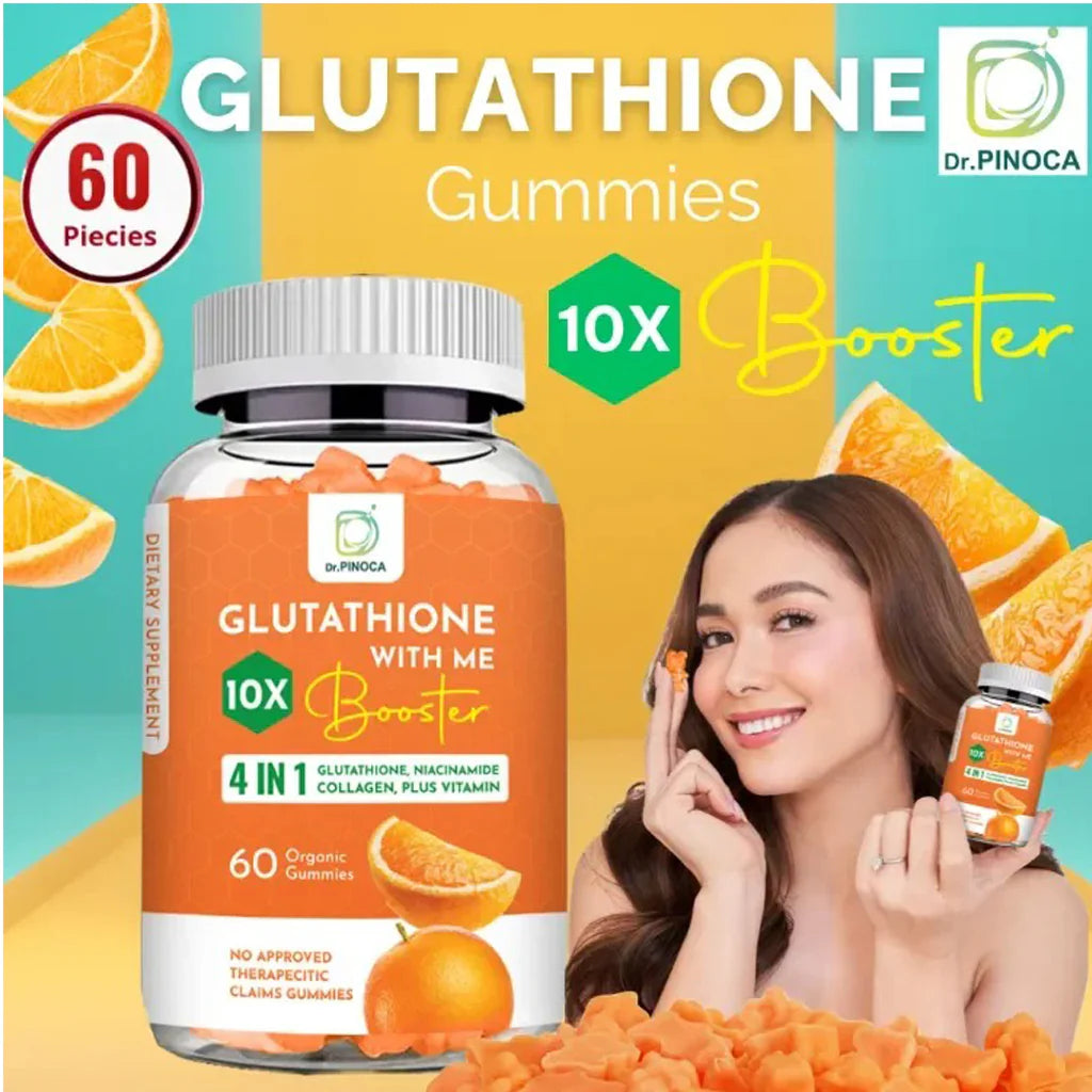 Doctor Pinoca Rice Dr. Pinoca Glutathione With Me 10X Booster - 60 Organic Gummies โ D ...
