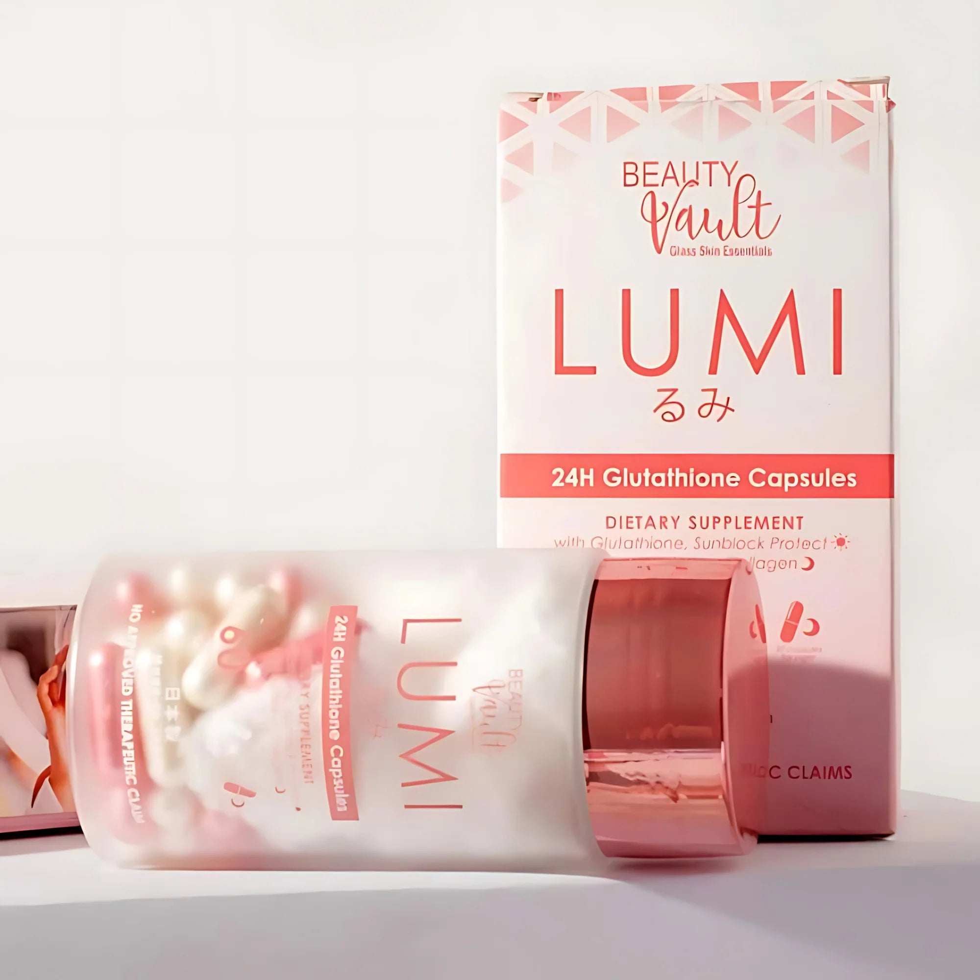 Beauty Vault LUMI 24H Glutathione Capsules – 60 Capsules (Day &amp; Night Formula)