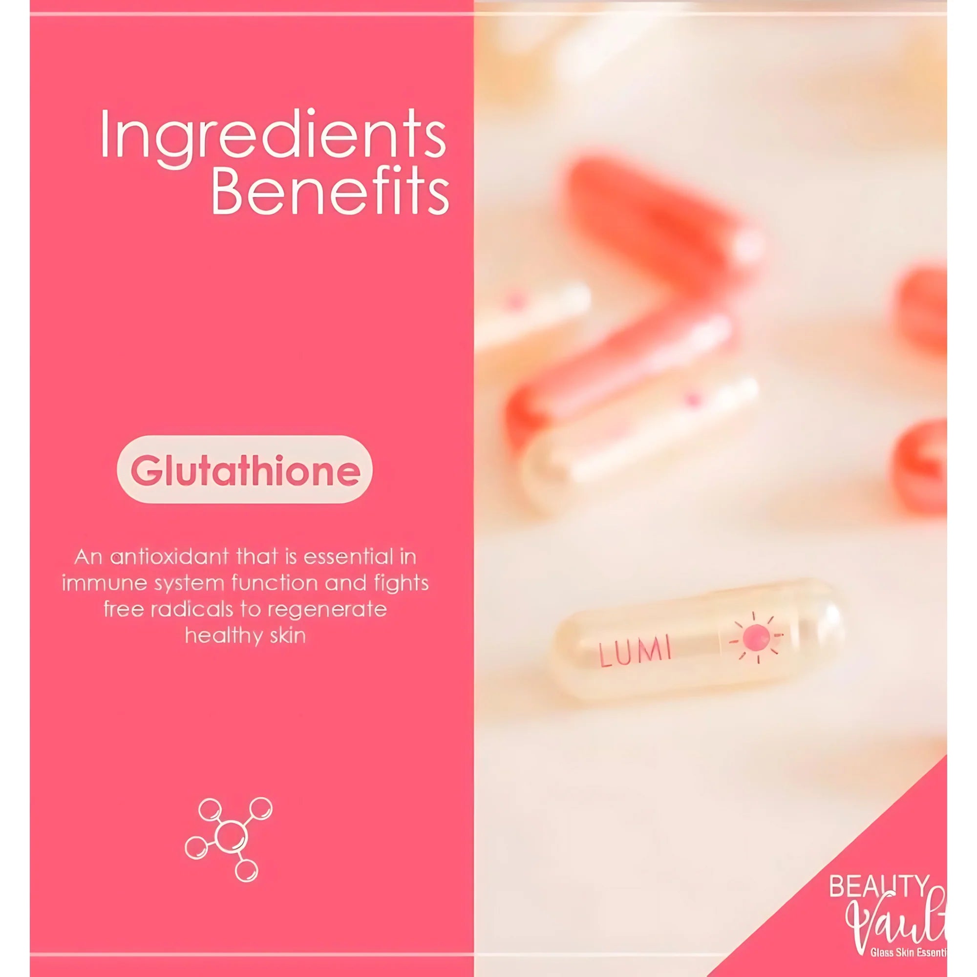 Beauty Vault LUMI 24H Glutathione Capsules – 60 Capsules (Day &amp; Night Formula)