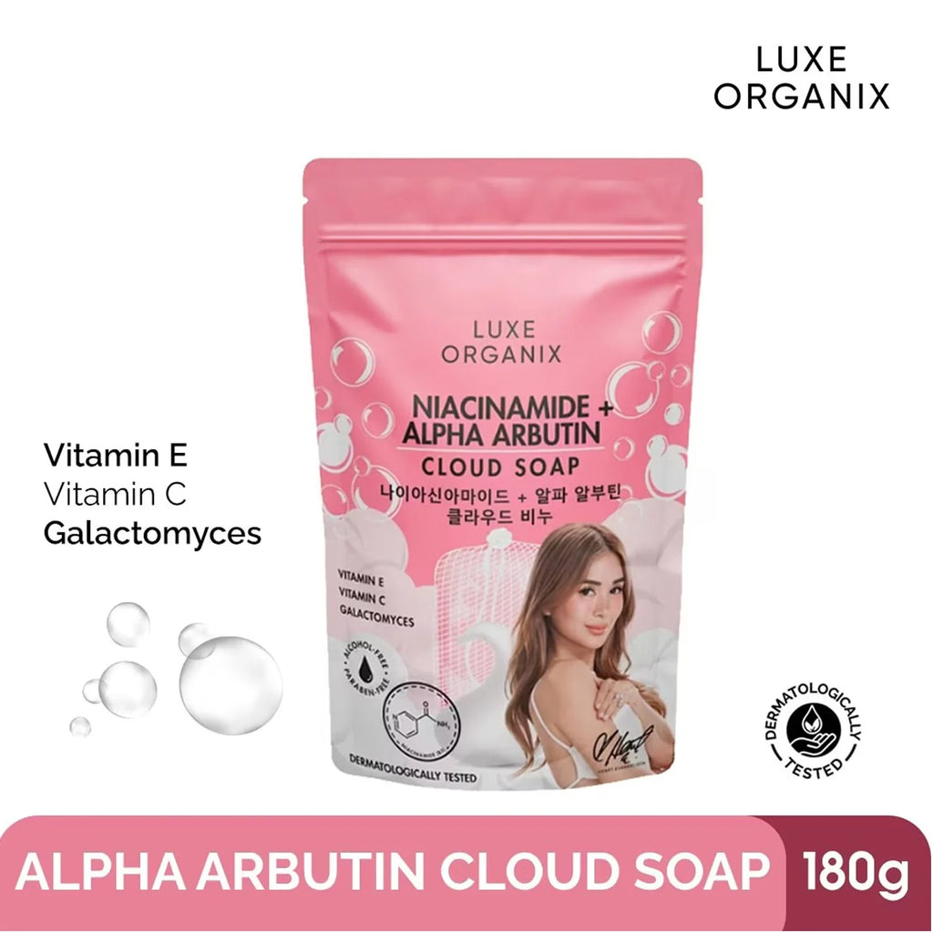 Luxe Organix Niacinamide + Alpha Arbutin Brightening Cloud Soap - 180g