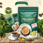 Fitgum Collagen Chia 11-in-1 Shape Coffee Mix – 12g x 10 Sachets