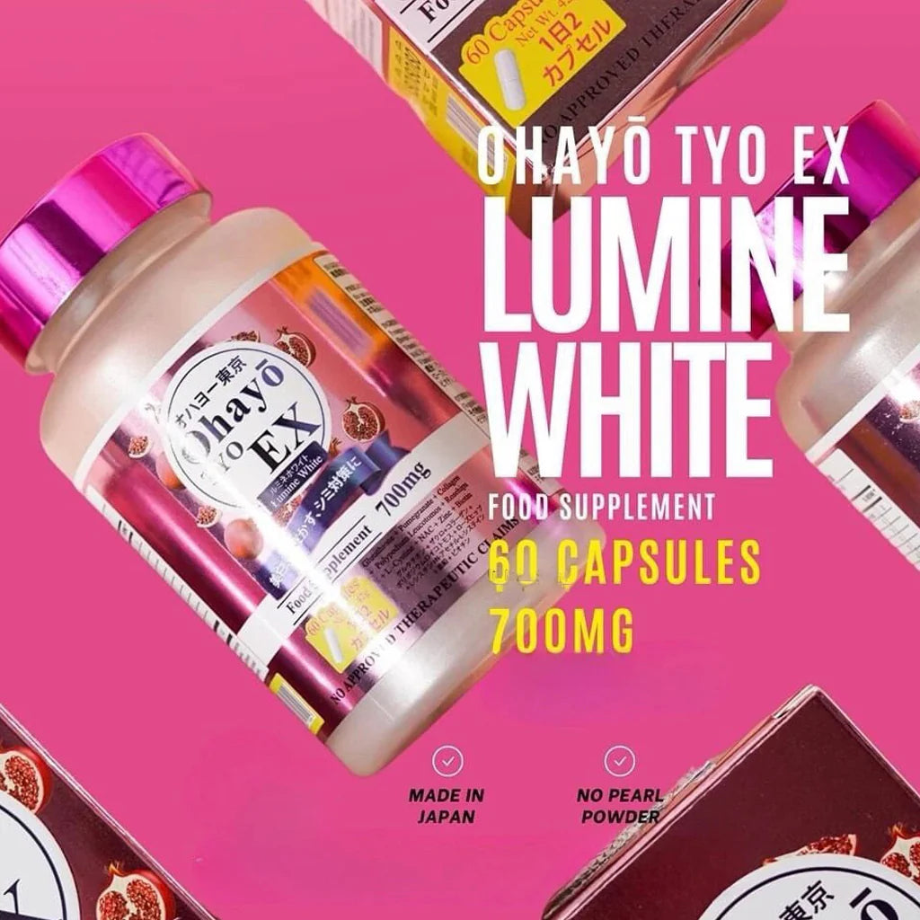 glutathione 700mg Ohayo Tyo EX Lumine White Glutathione 700mg – 60 Capsules – D'Trends UAE