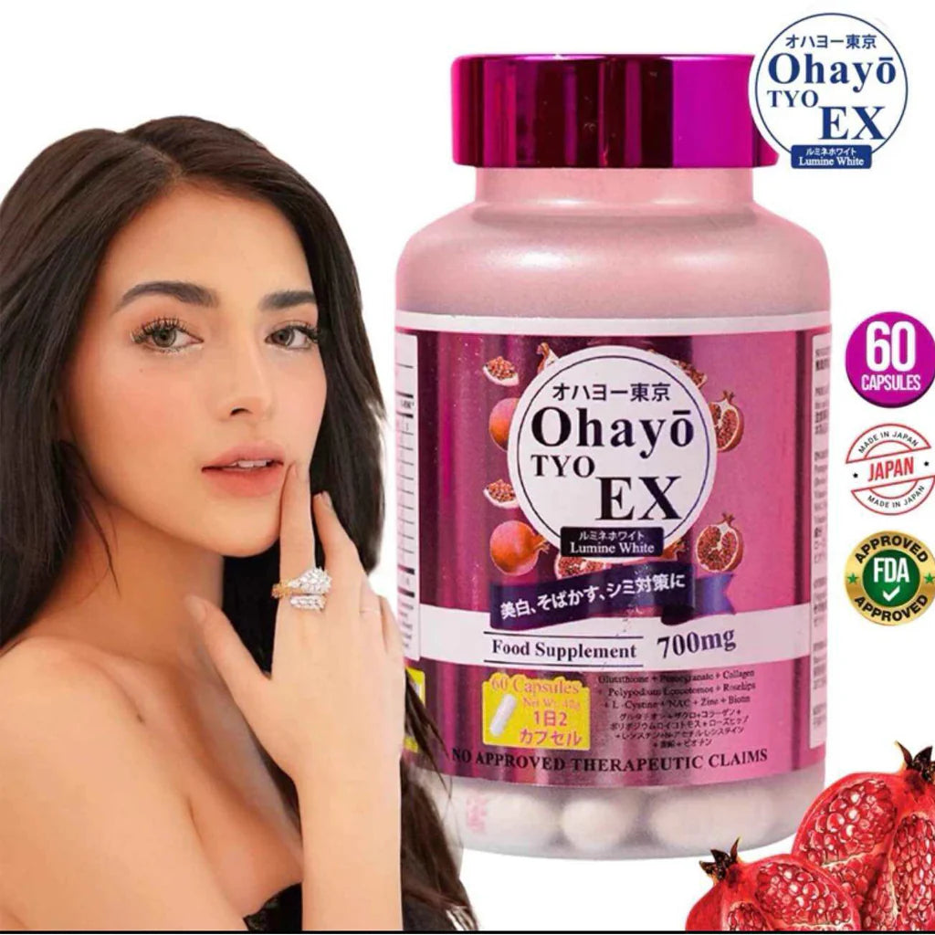 Ohayo Tyo EX Lumine White Glutathione 700mg – 60 Capsules – D'Trends UAE