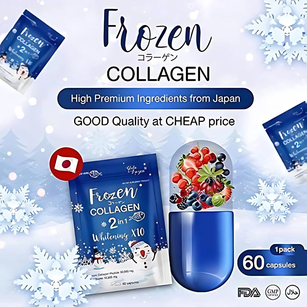 Frozen Collagen 2-in-1 Whitening X10 by Gluta Frozen – 60 Capsules