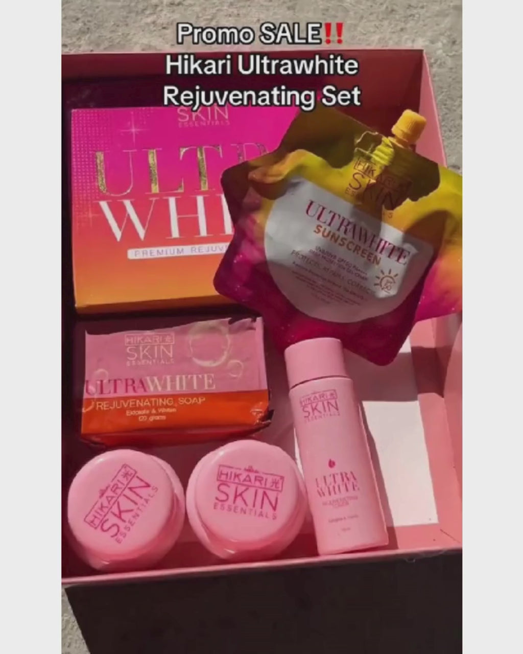 Combo-9 (Hikari Ultra White Rejuvenating Set / Sunscreen)